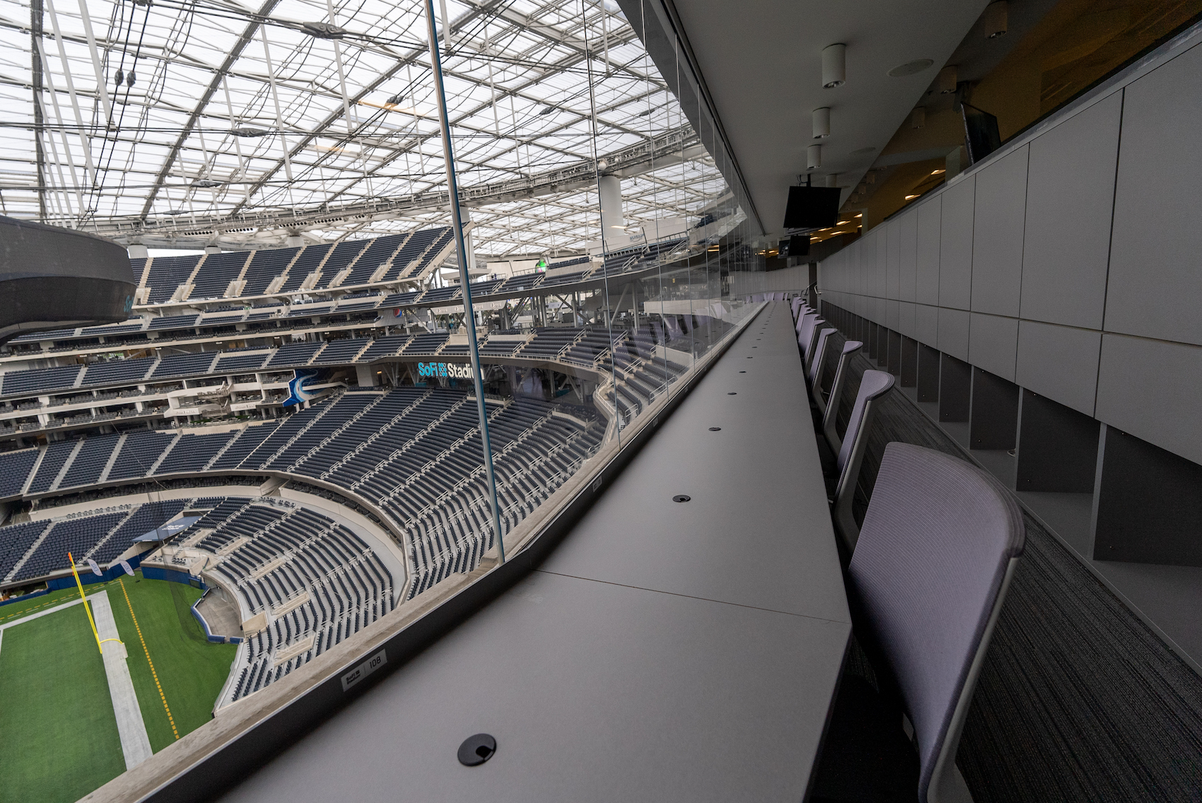 Pressbox interior